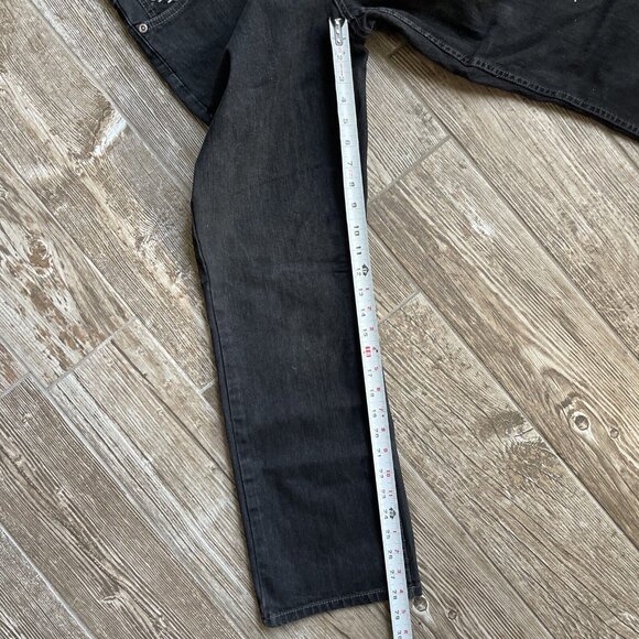 2/$18 SALE! Jordache Jeans 14P Mid Rise Black Denim Straight Embroidered Cowgirl - Picture 7 of 12